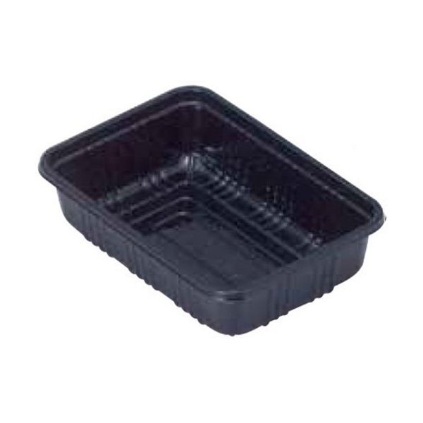 フルーツケース 黒エコPETトレー U-21 特厚 黒 200×140×50mm 1ケース1200枚入
