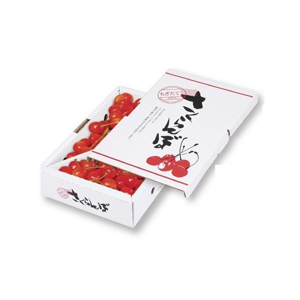 【屋号至要たる】さくらんぼ箱 L-8104 さくらんぼ薔薇詰 1kg 270×172×60粍 1入れもの100枚 ヤマニパッケージ