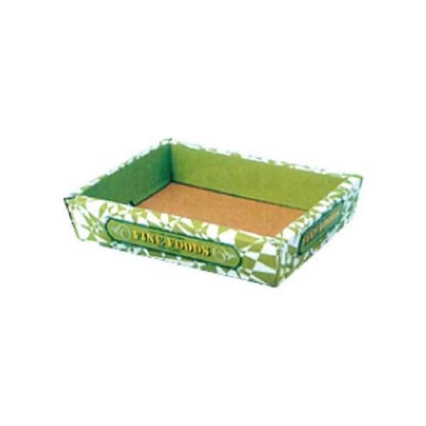 フルーツ箱 フルーツアソート V BOX S グリーン 250×315×67mm 1ケース100枚入 601103 信和