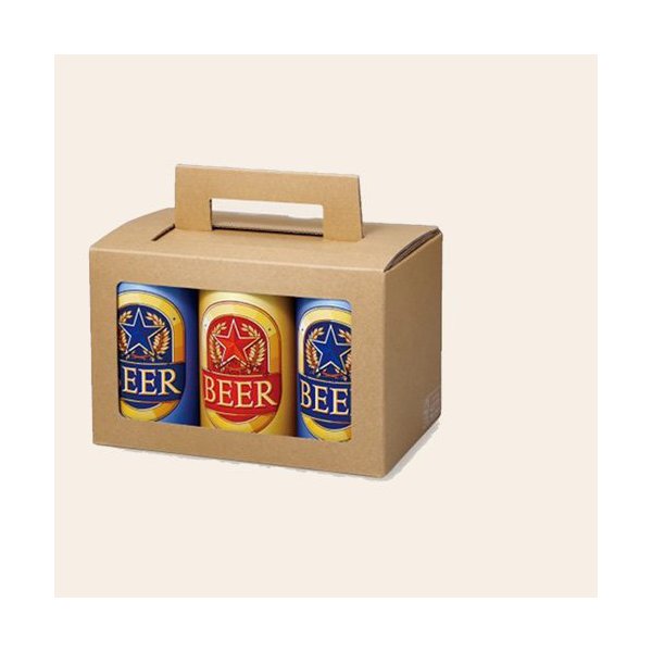 yumi　ビールケース売り　２ケース 楽天市場】箱 缶ビール用 ハンディケース 350mL 2本 品番K