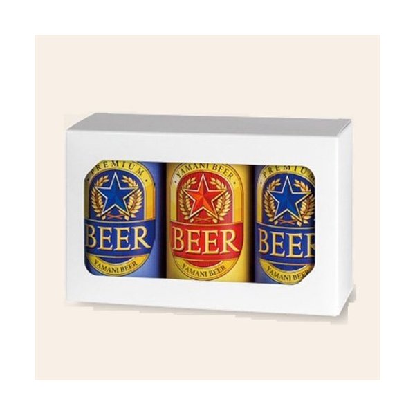 【屋号必須】缶ビール箱 K-1442 缶ビール 3本 206&times;68&times;126mm 1ケース200枚入 ヤマニパッケージ｜包材の蔵　店