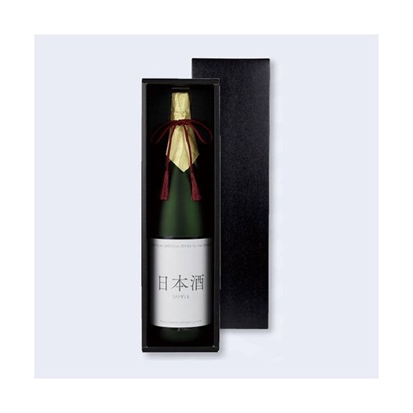 【屋号必須】日本酒・焼酎用ギフト箱 K-1528 一升瓶1本入 (マット黒) 410&times;105&times;107mm 1ケース50枚入 ヤマニパッケージ｜包材の蔵　店 16,883円