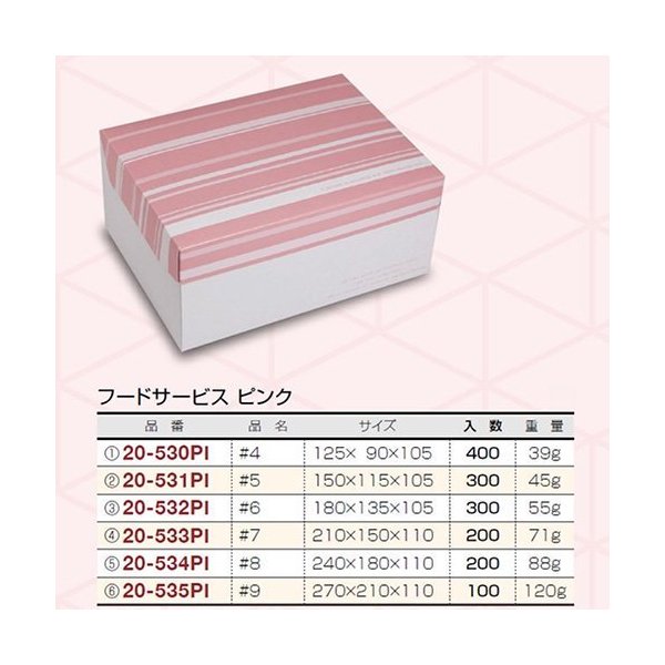 【屋号必須】ケーキ箱 20-535PI フードサービス ピンク #9 270×210×110mm 1ケース100枚入 ヤマニパッケージ