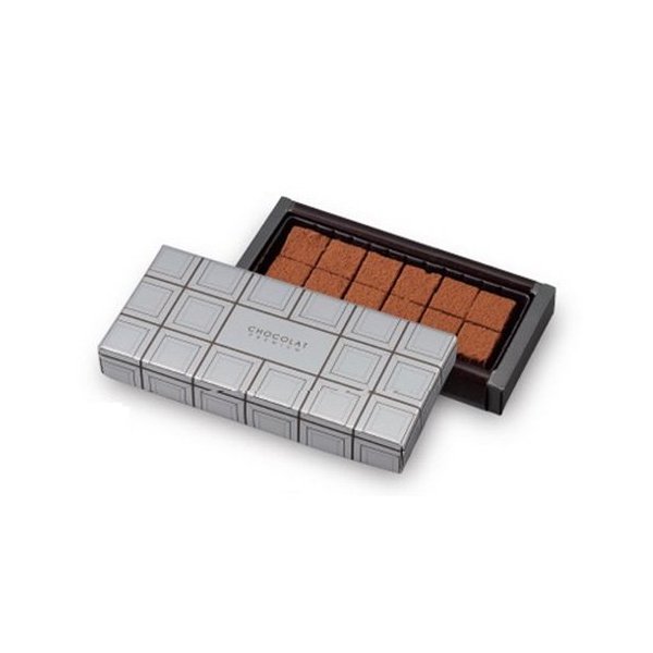 【屋号必須】生チョコレート用紙箱 20-2051 ミロワールショコラ S(12×4) トレー・グラシン紙・ピック付 40×120×18mm 1ケース100枚入 ヤマニパッケージ