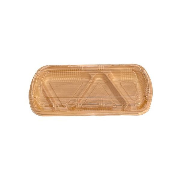 【屋号必須】弁当容器 M-1 木目 本体蓋セット 228×113×25mm 1ケース1200枚入 エフピコチューパ