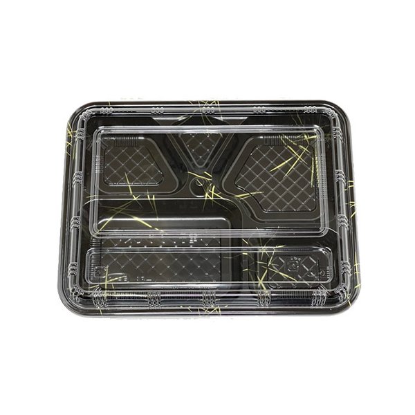 【屋号必須】弁当容器 M-58 閃光黒 本体蓋Hセット 264×204×38mm 1ケース400枚入 エフピコチューパ