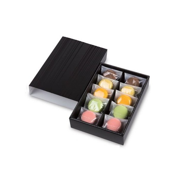 【屋号必須】マカロンケース 20-1611BL ガトーノワール 10 205×143×45mm 1ケース100枚入 ヤマニパッケージ