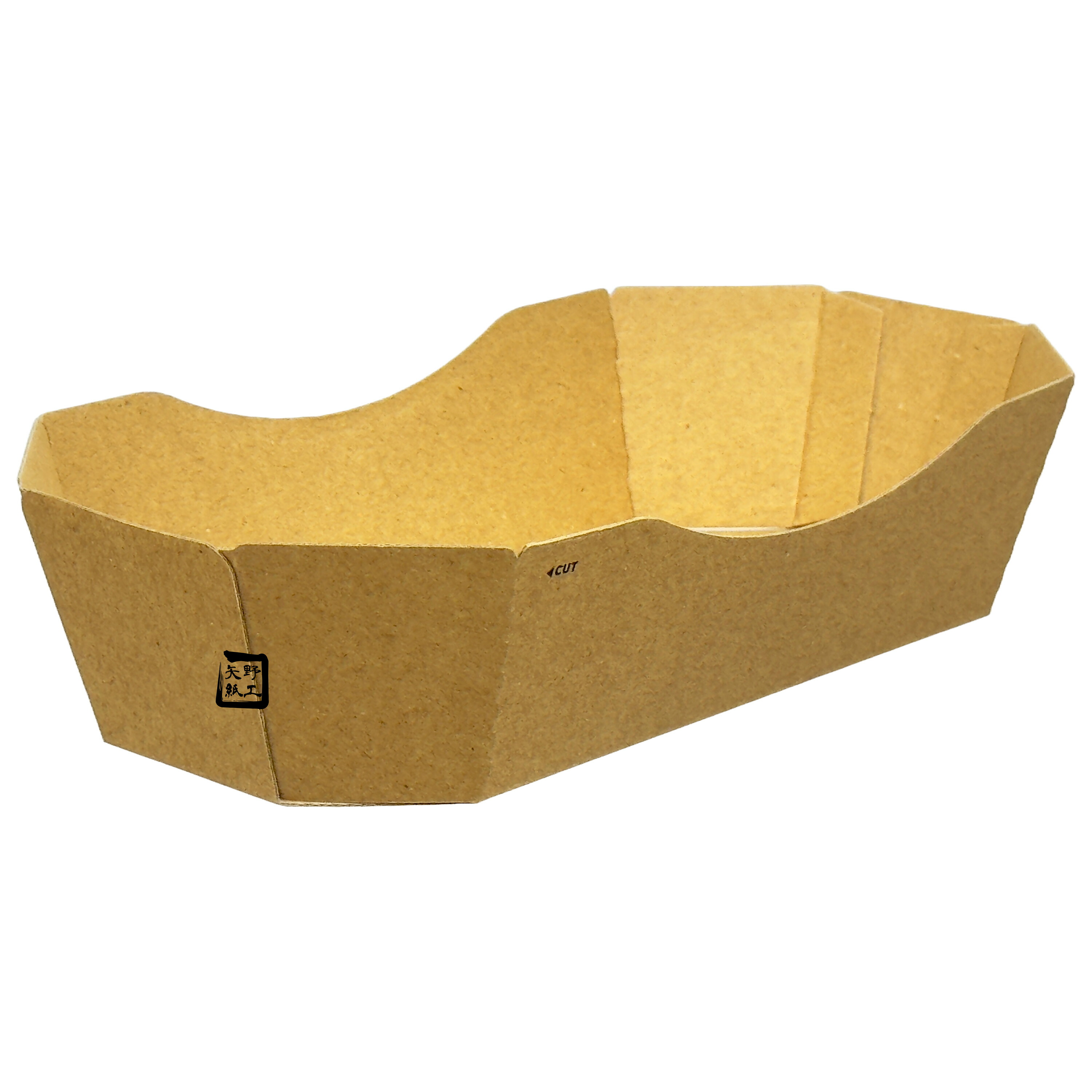 エコロジ紙トレー 14号 クラフト 220×125×50mm 1ケース600枚入 信和 601752 信和