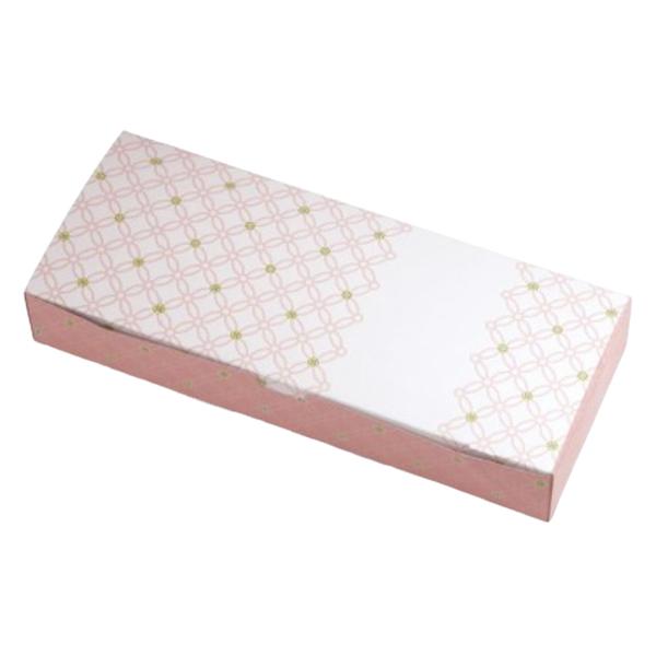 【屋号必須】和菓子用紙箱 19-653U ルミアサービス箱 七宝つなぎ うすべに色 10個 303×122×48mm 1ケース200枚入り ヤマニパッケージ|包材の蔵 店