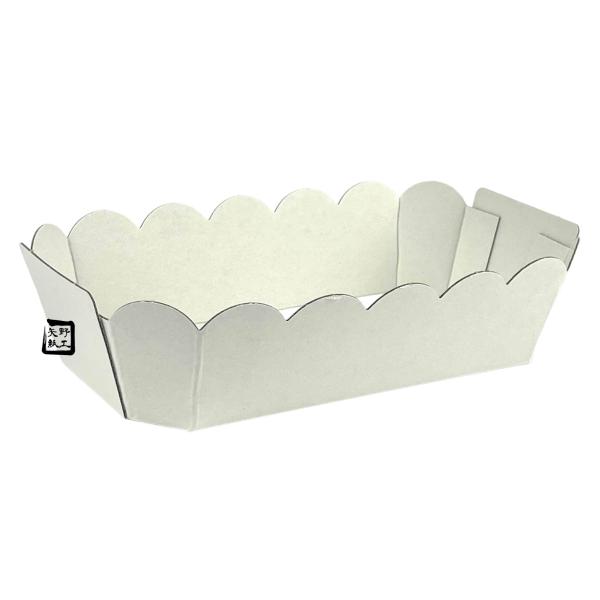 青果用紙トレー テーパートレー AT-4 ホワイト 185×105×45mm 1ケース400枚入 大黒工業|包材の蔵 店