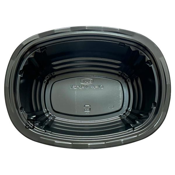 【屋号必須】丼容器 CY-丼 小判大深N 黒 本体 213×163×70mm 1ケース600枚入 エフピコチューパ