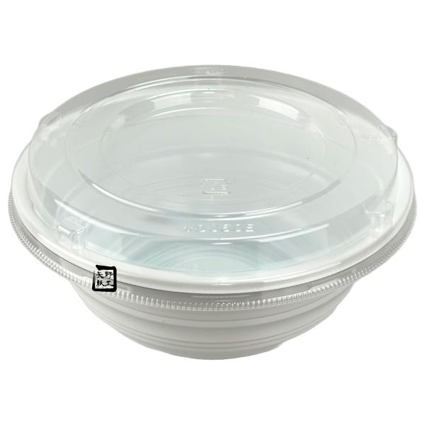 【屋号必須】丼容器 MS丼-360-B 白 嵌合蓋セット(AP/JC-360-B兼用嵌合蓋) φ133×54mm 1ケース1000枚入 エフピコチューパ