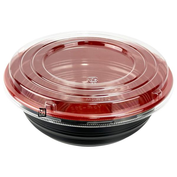 【屋号必須】丼容器 MS丼-362 うるし赤 嵌合蓋セット(AP-362/JC-362兼用嵌合蓋) φ168×62mm 1ケース800枚入 エフピコチューパ