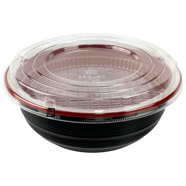 【屋号至要たる】丼入れもの MS丼-362 うるし赤 中皿嵌合蓋仕掛ける(AP-362/JC-362兼用嵌合蓋、362中皿) φ168×62粍 1入れもの800枚入 エフピコチューパ