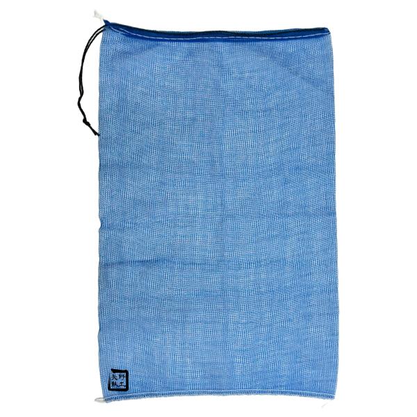 【屋号必須】メリヤスネット 種もみ(黒ロープ) 40×65 青 400×650mm 1ケース500枚入 田村産業