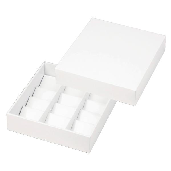 【屋号必須】洋菓子焼き菓子用ギフト箱 20-1963 グロスホワイトBOX65 15ヶ 251×265×65mm 1ケース50枚入 ヤマニパッケージ