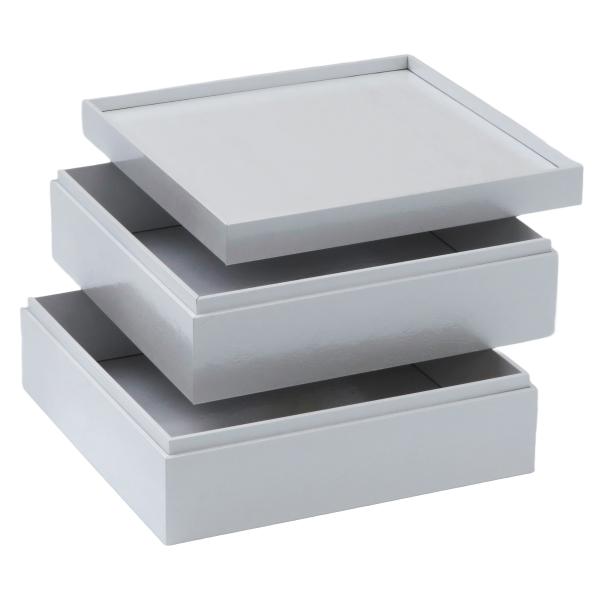 【屋号至要たる】くるみ紙重箱 6寸 白 2段重仕かける 183×183×47粍 1入れもの24組 アライ
