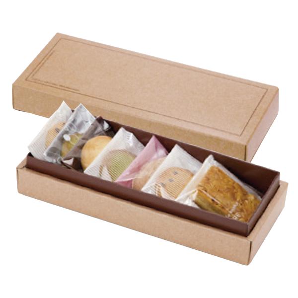 【屋号必須】洋菓子焼き菓子用ギフト箱 20-1541 ギフトBOX ナチュール 小 240×90×65mm 1ケース100枚入 ヤマニパッケージ