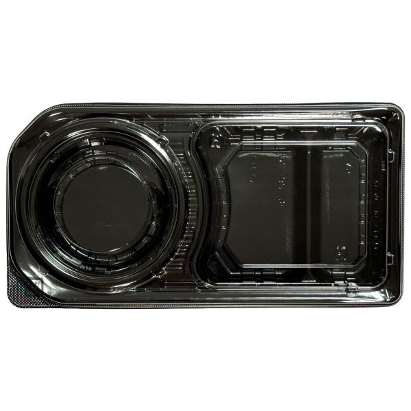 【屋号必須】デリカランチ DL-30-15 黒 透明蓋セット 300×153×40mm 1セット各400枚入 CP580276 CP580278 エフピコチューパ 弁当容器