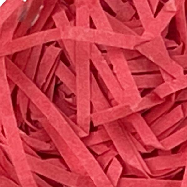 【屋号必須】紙パッキン 赤 カット幅0.8mm 1セット3kg×5袋入り 藤井包材 緩衝材 ペーパークッション