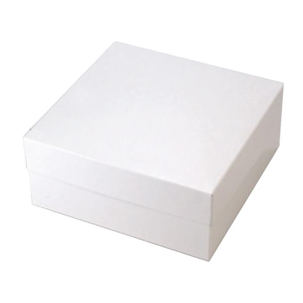 【屋号必須】バームクーヘン用紙箱 20-435W カラースクエア150 ホワイト 150×150×65mm 1ケース200枚入 ヤマニパッケージ