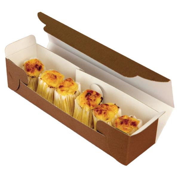 【屋号必須】スイートポテト箱 20-299 ジョイフルガトーブラウン 270×70×60mm 1ケース100枚入 ヤマニパッケージ 洋菓子用紙箱