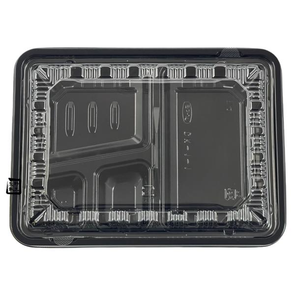 【屋号必須】弁当容器 CK-1-1 黒 透明蓋セット 232×172×32mm 1ケース400枚入 CP520516 エフピコチューパ