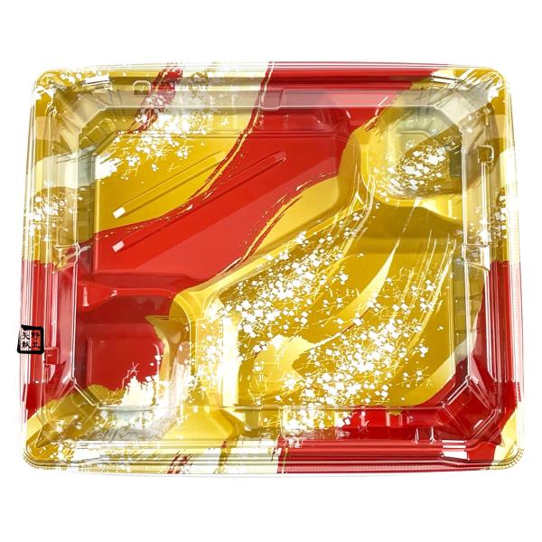 【屋号必須】弁当容器 MS角弁 23-19-1 あさひ金 透明蓋セット 234×194×33mm 1セット各600枚入 エフピコチューパ|包材の蔵 店