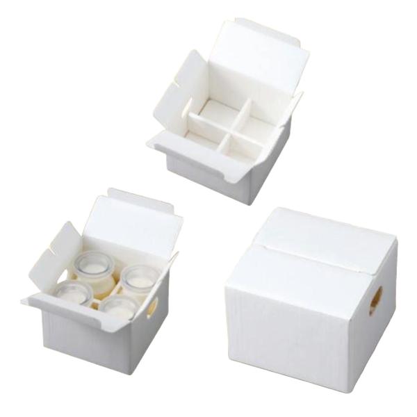 【屋号必須】プリン箱 20-265 エコデザートカップ 4ヶ箱 125×125×95mm 1ケース100枚入 ヤマニパッケージ 洋菓子用紙箱