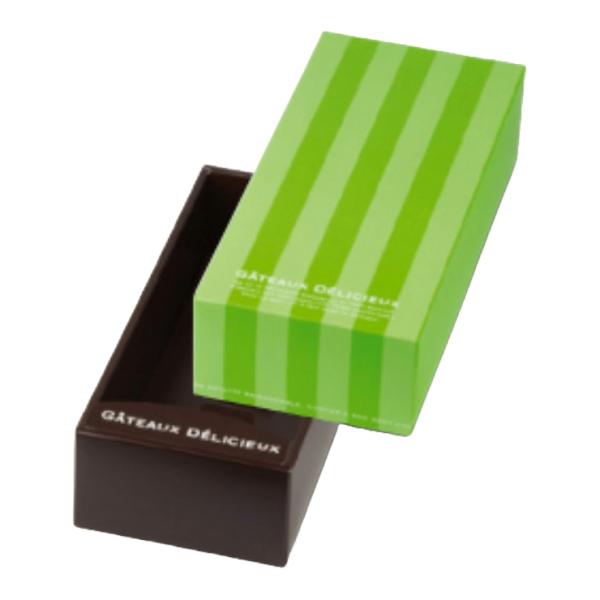 【屋号必須】洋菓子焼き菓子用ギフト箱 20-1555GR ドゥミセックギフト S グリーン 111&times;260&times;70mm 1ケース100枚入 ヤマニパッケージ｜包材の蔵　店