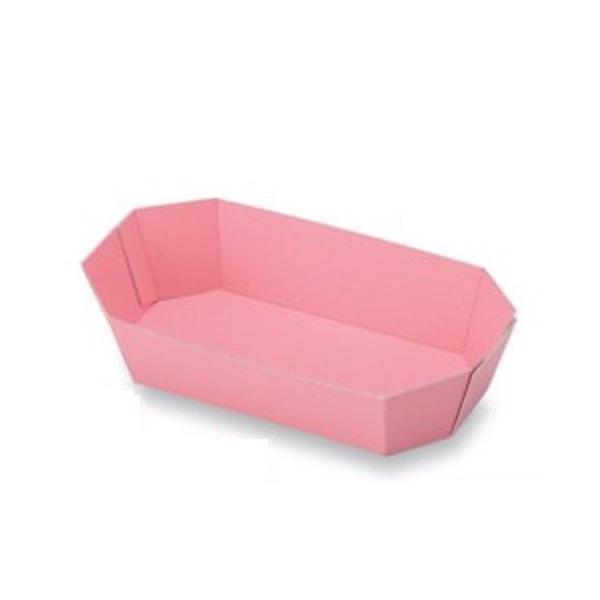 【屋号必須】紙トレー L-2028 カラートレー 3Lピンク 215×115×50mm 1ケース800枚 ヤマニパッケージ