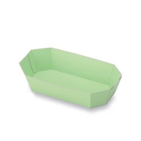 【屋号必須】紙トレー L-2029 カラートレー 3Lグリーン 215×115×50mm 1ケース800枚 ヤマニパッケージ