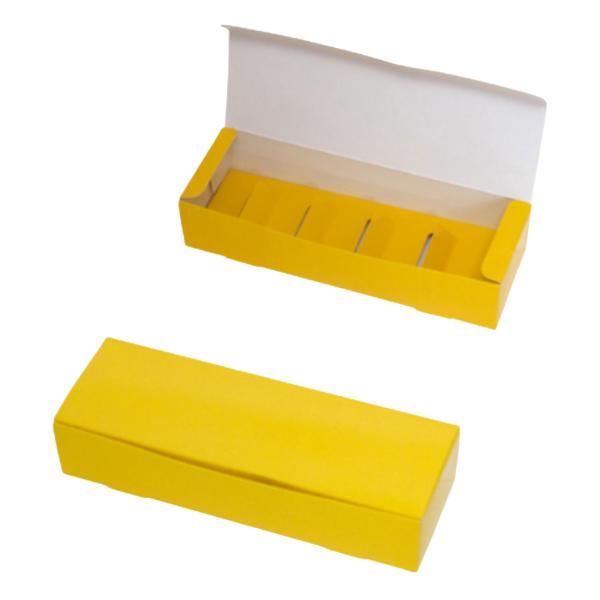 【屋号必須】スフレ箱 20-765 スフレBOX イエロー 5個用 218&times;74&times;46mm 1ケース400枚入 ヤマニパッケージ｜包材の蔵　店