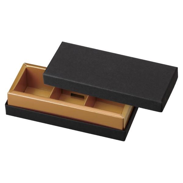 【屋号至要たる】黒茶ボックス席 20-2652 飴黒茶 黒いこと 3ヶ用 114×38×28粍 1容れもの100枚入 ヤマニパッケージ 黒茶箱