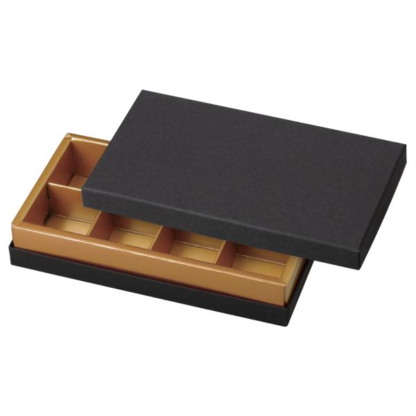【屋号至要たる】黒茶ボックス席 20-2656 飴黒茶 黒いこと 8ヶ用 151×77×28粍 1容れもの100枚入 ヤマニパッケージ 黒茶箱