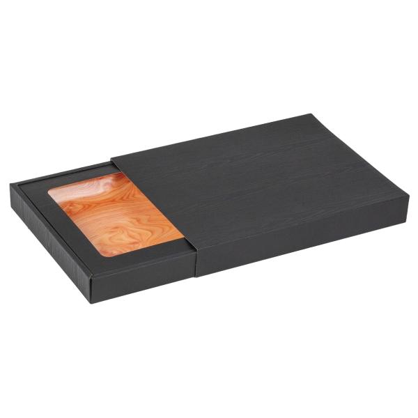 【屋号必須】精肉ギフト箱 NK-447 肉箱 黒スリーブ 浅口 213×283×36mm 1ケース50枚入 ヤマニパッケージ