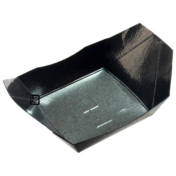 【屋号必須】舟型紙トレー たこふね 4BB(PP) 黒 69×69×53mm 1ケース1800枚入 北原産業
