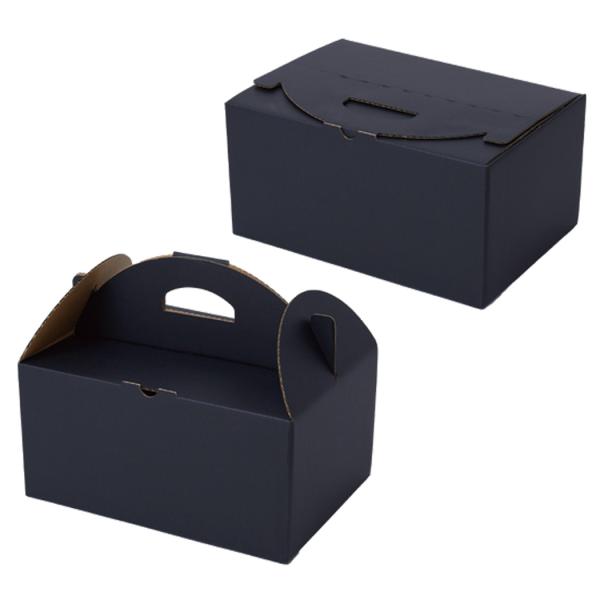 【屋号必須】ぶどう箱 ぶどう2WAY BOX 1.5kg 黒×茶 294×209×146mm 1ケース25枚入 661659 星野