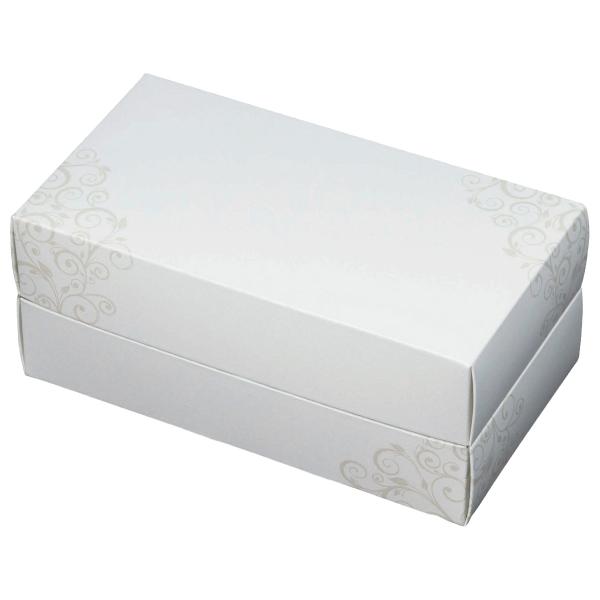 【屋号必須】フラワーケース F-446 アレンジBOX(エレガンス) ホワイト ロング 265×145×115mm 1ケース50枚入 花用紙箱