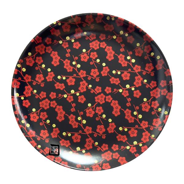 【屋号至要たる】丸皿 まるひらざら 250 赤梅 250φ×23粍 1容れもの500枚入 222505 緑紙業 弁当入れもの