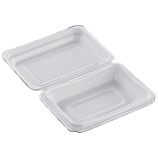 【屋号必須】弁当容器 街折 K17-12(L) 247×167×31mm 外嵌合蓋 1ケース600枚入 016295 中央化学