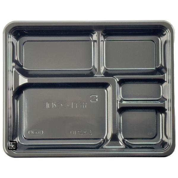 【屋号必須】弁当容器 シェフ 10 黒 本体(R) 236×187×25mm 1ケース600枚入 CP560615 エフピコチューパ|包材の蔵 店