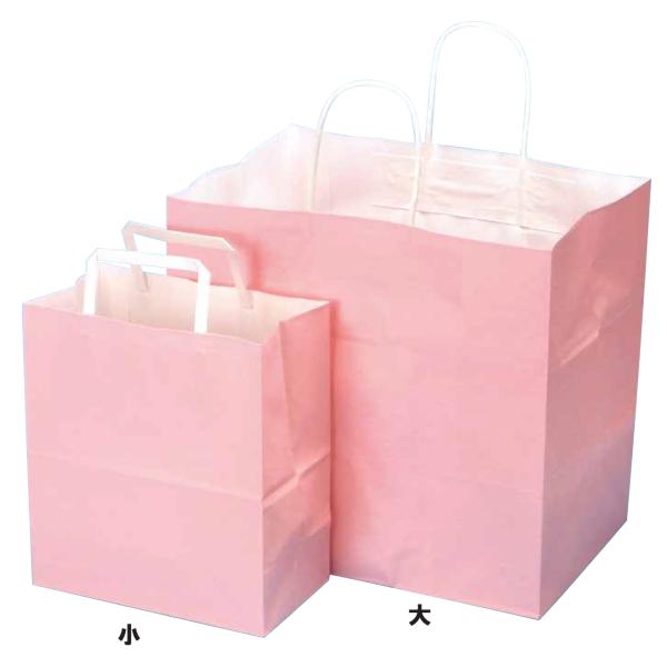 紙手提袋 ピンクバッグ 小 220×120×250mm 1ケース400枚入 690570 信和 ハンディタイプ フルーツ 青果 果実 ギフト 贈答