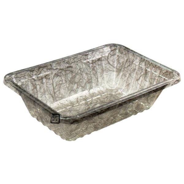 フルーツ容れもの N-40A 和紙柄 墨 約300～400g 164×114×44粍 1容れもの2000枚入 コバヤシ 黒 半澄み切った ぶどう シャインマスカット