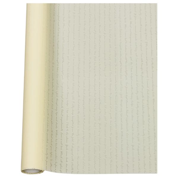 御花 ラッピングフィルム OPアラモード 01 象牙色 700mm×20m巻 1容れもの30本 6823-01 カレント 渦状文手合い 花用 英文字記号