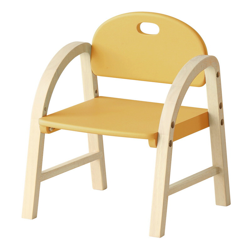 【安心の上場企業】 市場 Kids Arm Chair -amy- 木製キッズチェア 子供椅子 組立品 ILC-3434MYL マスタードイエロー 【代引・日時指定・キャンセル不可・北海道沖縄離島配送不可】-FK-