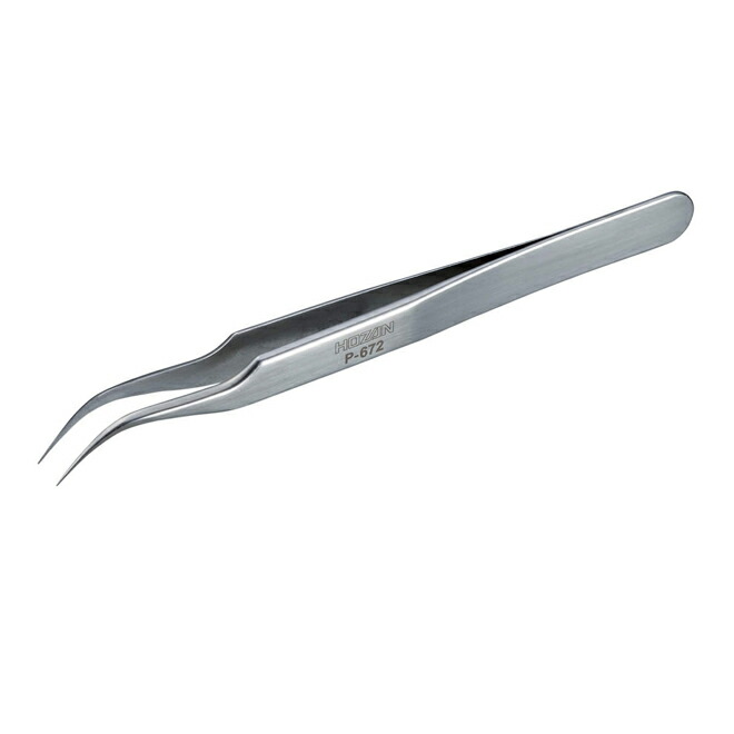 ホーザン(HOZAN) ピンセット(ツイーザー) 精密型 完全非磁性 先端幅0.15ｍｍ 材質ステンレス P-672