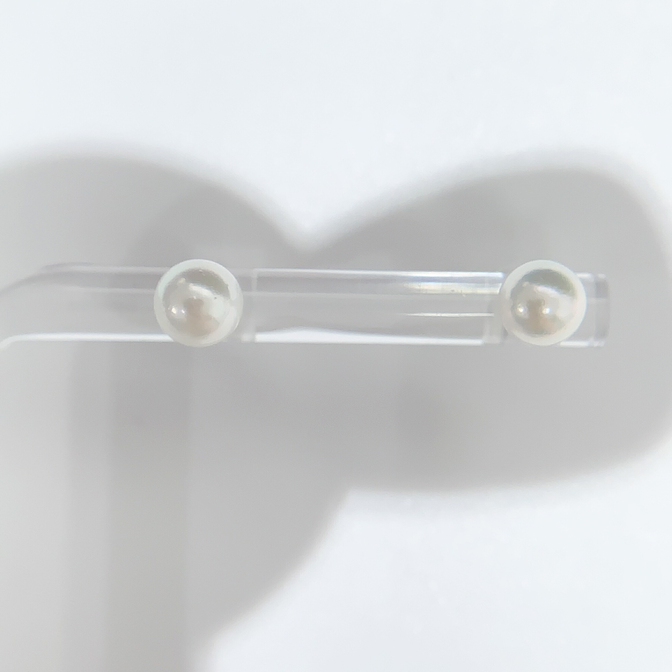 【中古】ピアス アコヤパール 5.5mm K14WG ホワイトゴールド