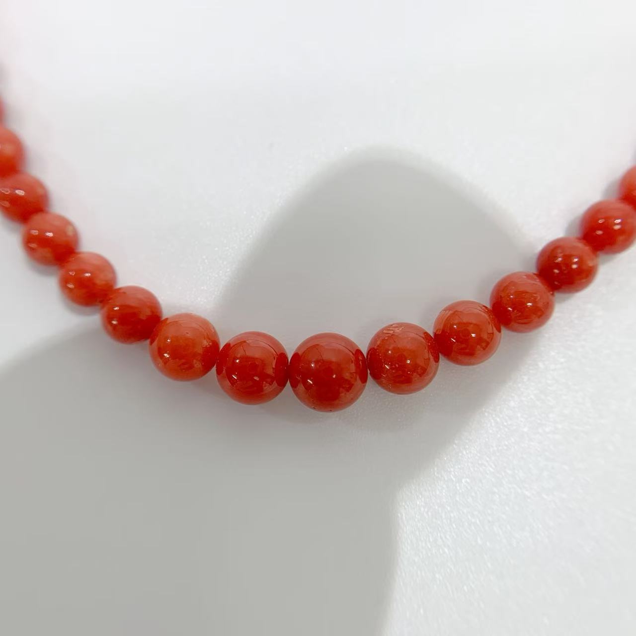 【中古】ネックレス 珊瑚3mm-6.5mm K18YGイエローゴールド|宝蔵shop