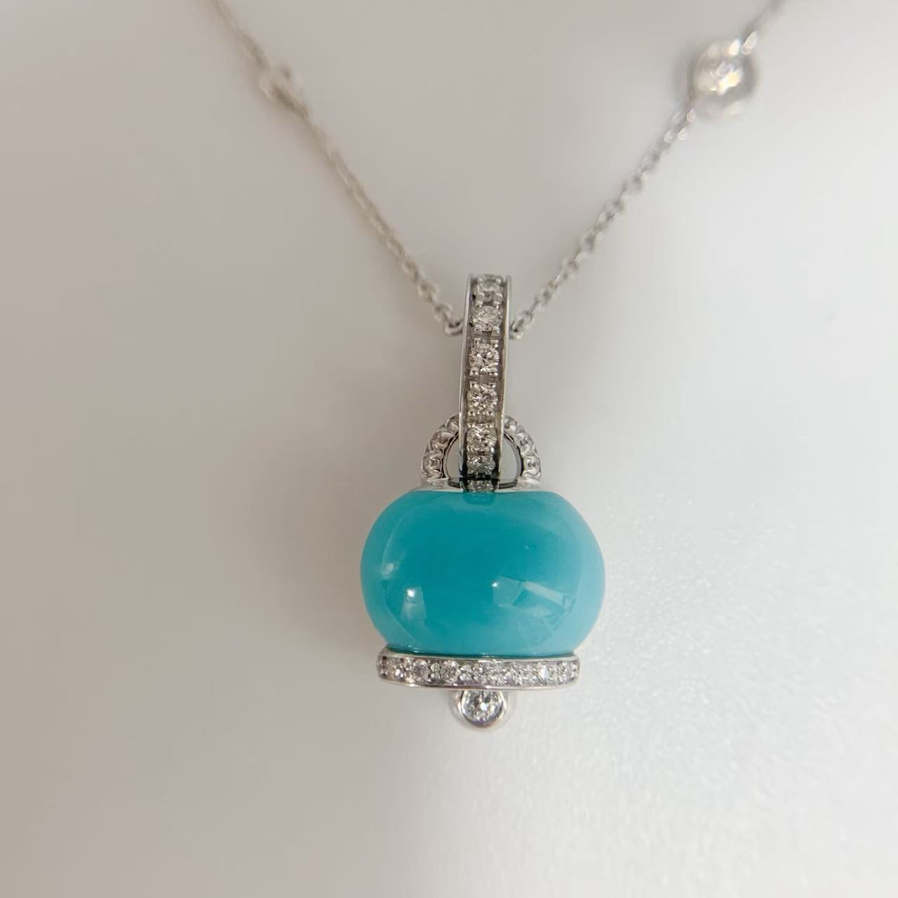 シャンテクレール　K18 WG ステーションダイヤチェーン シャンテクレールK18 WG ステーションダイヤチェーン